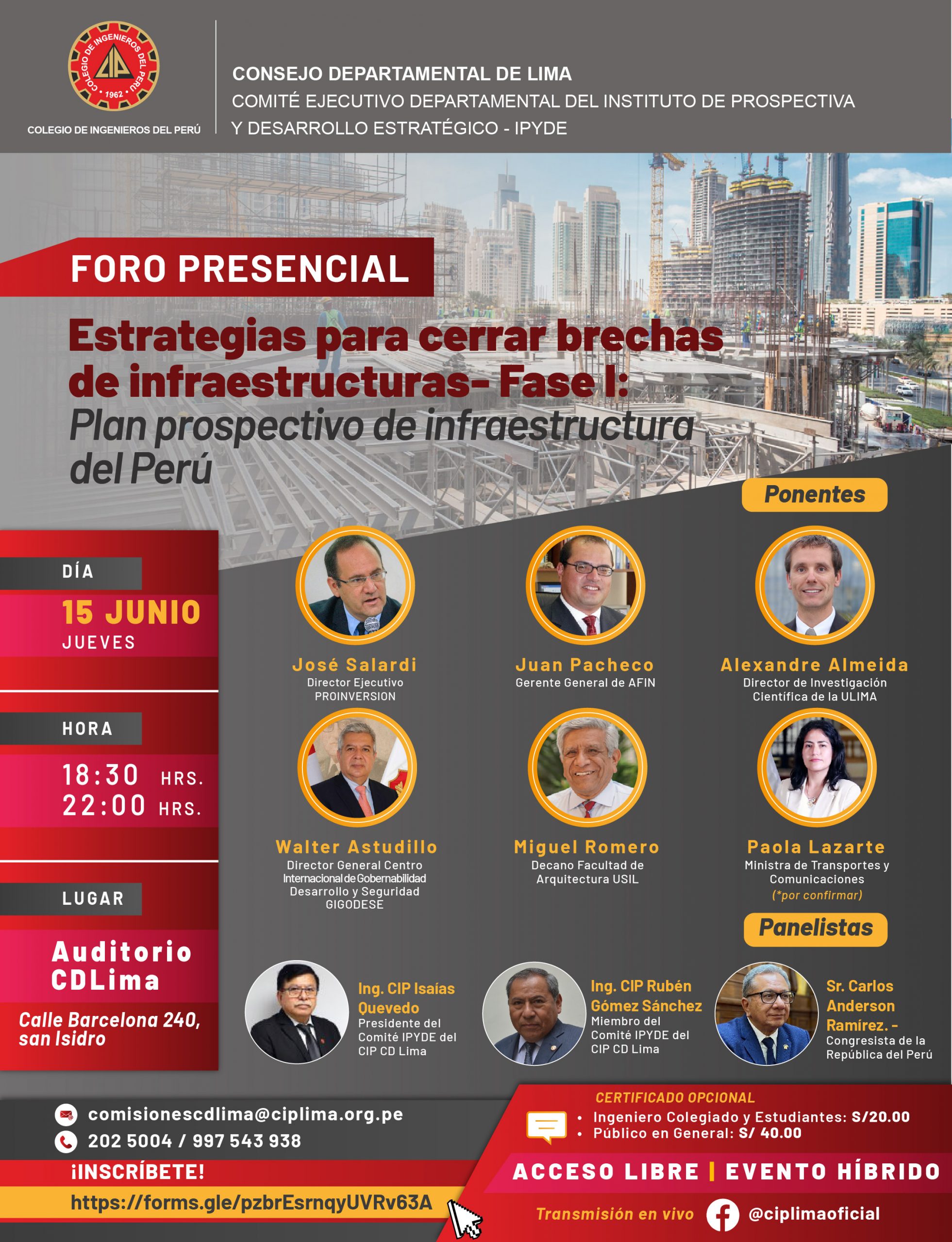 Foro Presencial Estrategias Para Cerrar Brechas De Infraestructuras