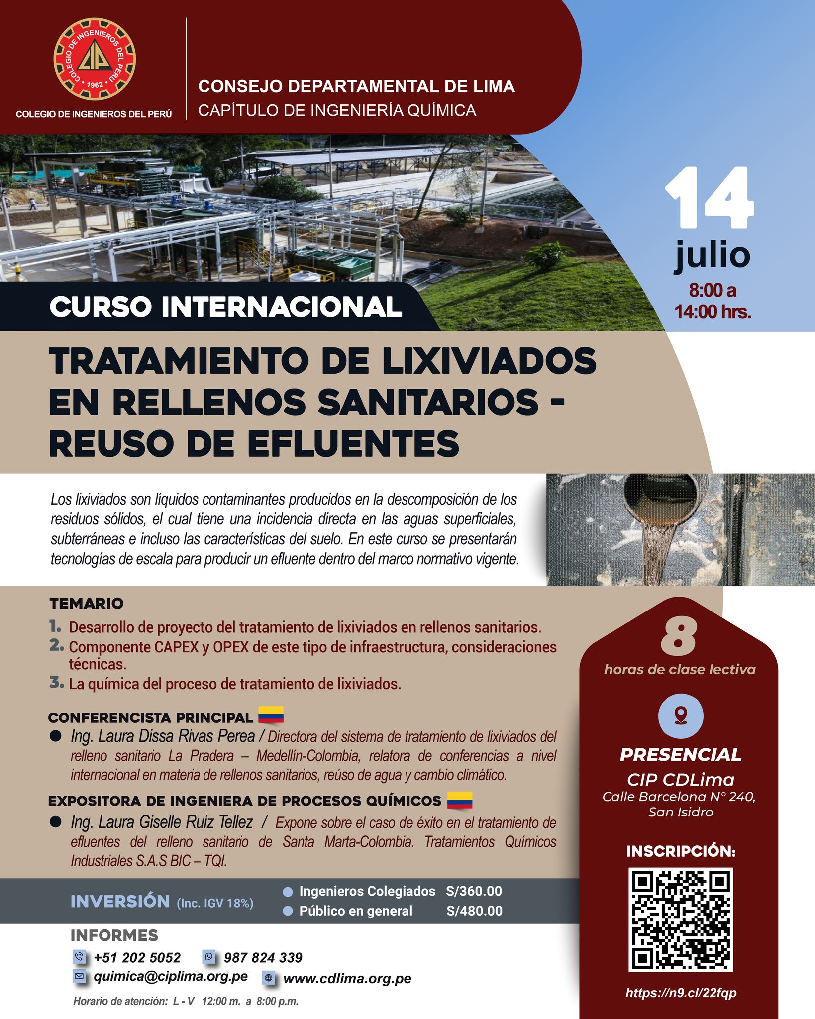 Curso Internacional Presencial Tratamiento De Lixiviados En Rellenos