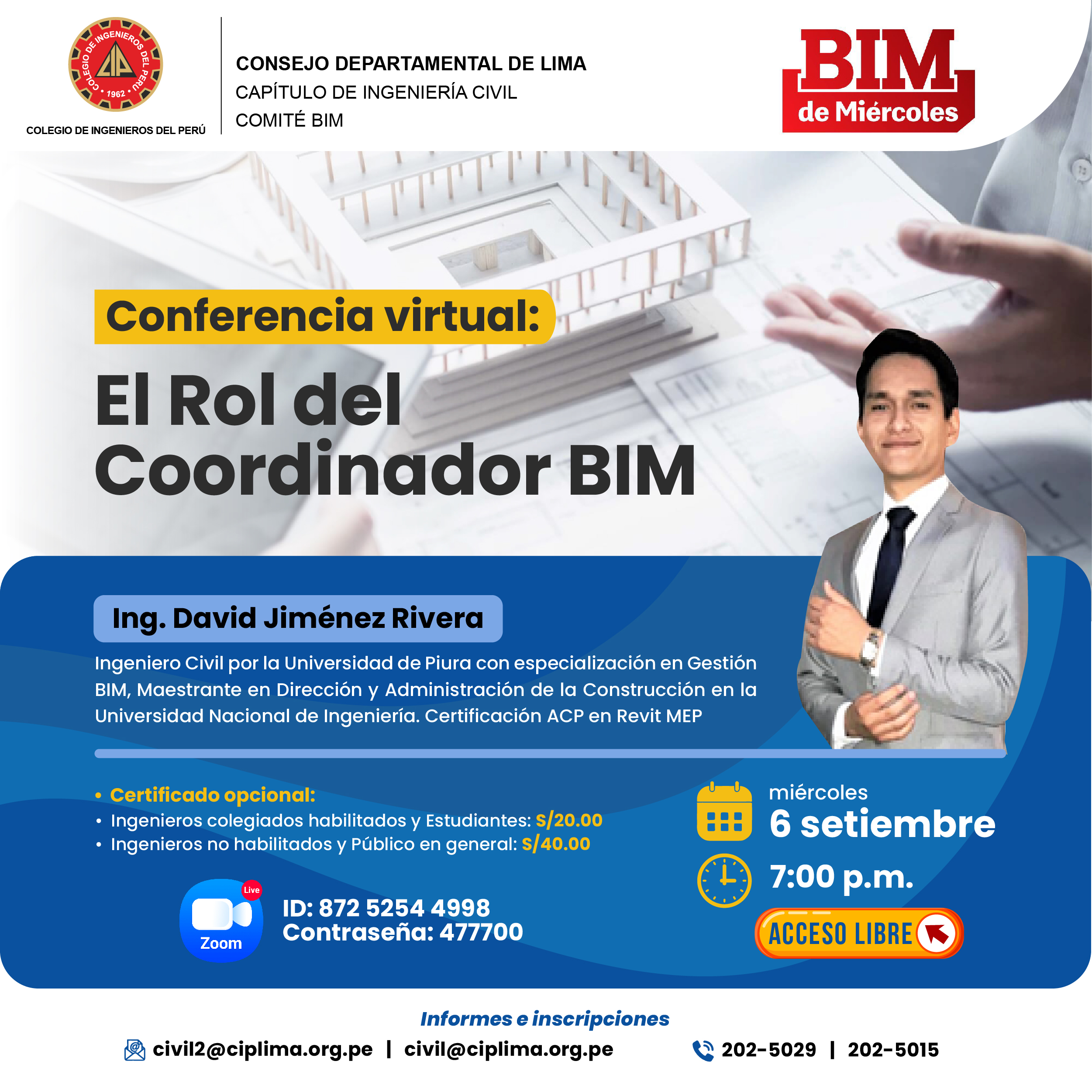 Conferencia Virtual El Rol Del Coordinador Bim Mi Rcoles De